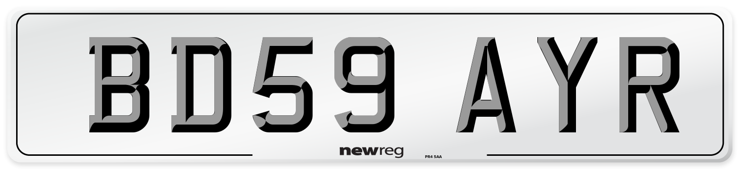 BD59 AYR Number Plate from New Reg